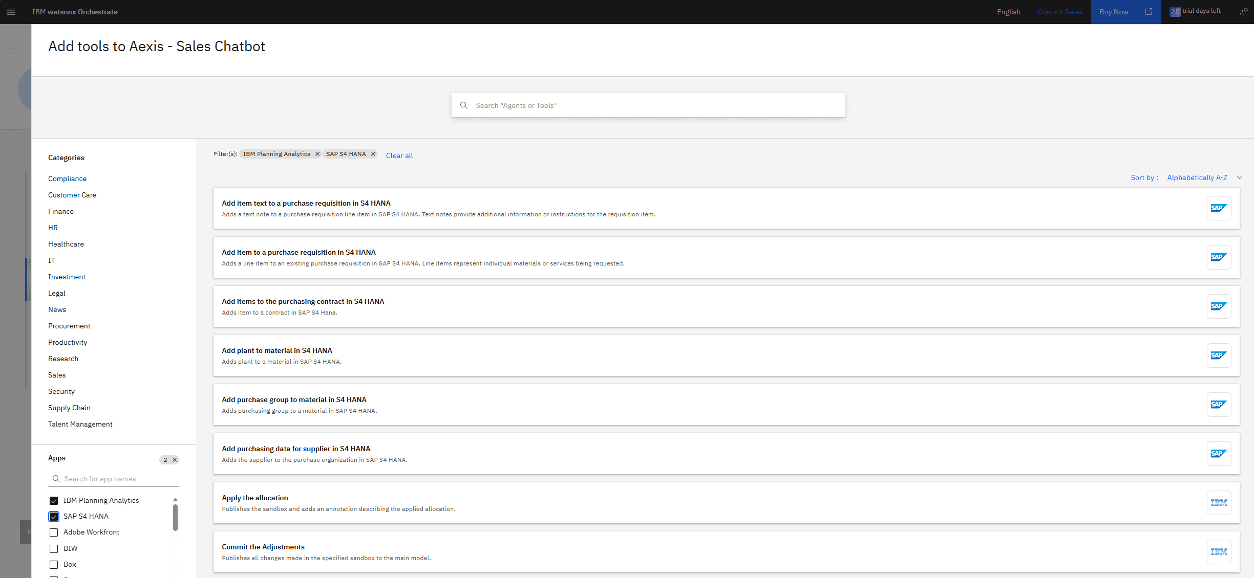 IBM watsonx Orchestrate-interface om AI-agents aan te sturen met AEXIS